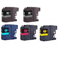 Brother LC-121 VALBP / LC-123 VALBP MULTIPACK + Extra Zwart inktcartridge (huismerk)