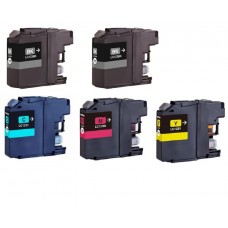 Brother LC-121 VALBP / LC-123 VALBP MULTIPACK + Extra Zwart inktcartridge (huismerk)