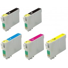 Epson T0715 (T071540) MULTIPACK + Extra Zwart inktcartridge (huismerk)